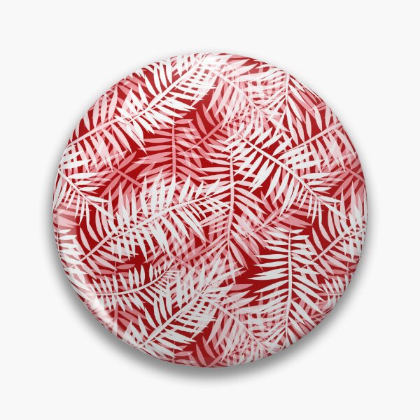 Item preview, Palm leaves white and red retro tropical pattern designed and sold by fuzzyfox.