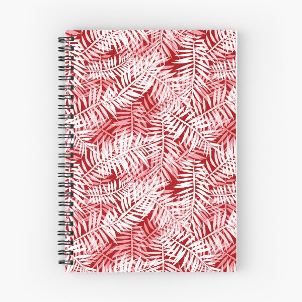 Item preview, Palm leaves white and red retro tropical pattern designed and sold by fuzzyfox.