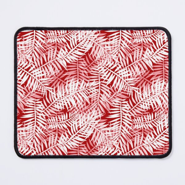 Item preview, Palm leaves white and red retro tropical pattern designed and sold by fuzzyfox.