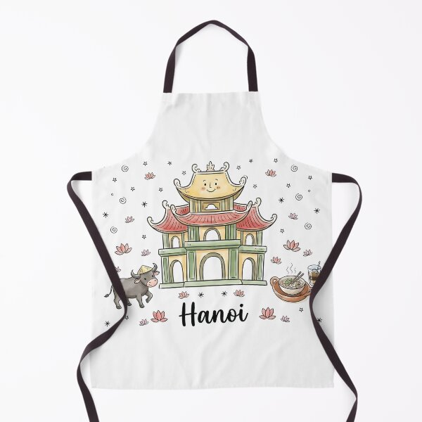 Item preview, Cute Hanoi Pagoda Vietnam Doodle Art designed and sold by RamyGallery.