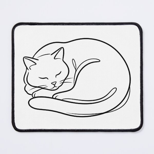 Item preview, Sleeping Cat Line Art designed and sold by agusrama.