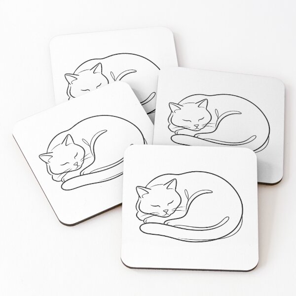 Item preview, Sleeping Cat Line Art designed and sold by agusrama.