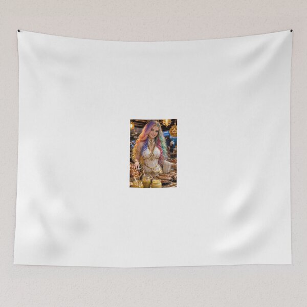 Item preview, Woman in Gold Armor with Bratwurst and Mustard designed and sold by CathryneDelamort.