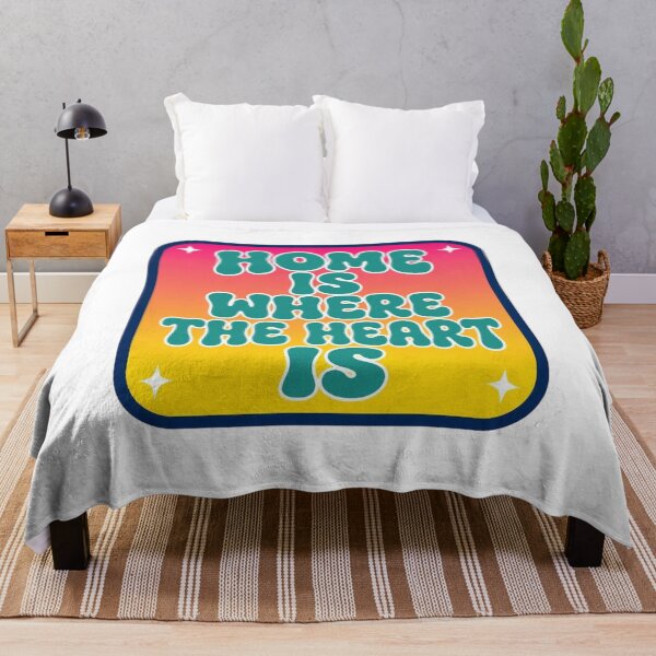 Item preview, Retro Home Is Where The Heart Is Sunset Gradient Groovy designed and sold by FestivityFinds.