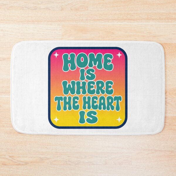 Item preview, Retro Home Is Where The Heart Is Sunset Gradient Groovy designed and sold by FestivityFinds.