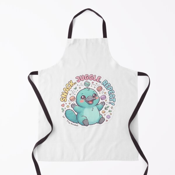 Item preview, Teal Platypus – Kawaii "Snack Juggle Repeat" Sticker designed and sold by Chipkooo.