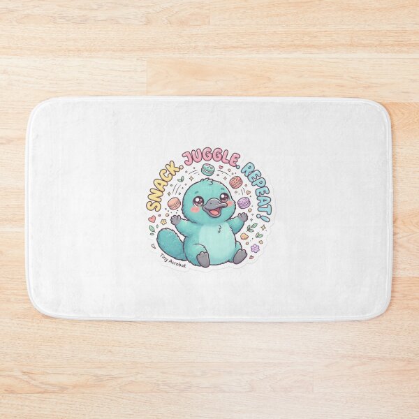 Item preview, Teal Platypus – Kawaii "Snack Juggle Repeat" Sticker designed and sold by Chipkooo.
