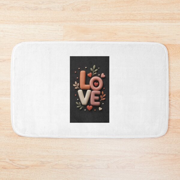 Item preview, Floral LOVE Typography - Cute Flower Heart Design designed and sold by ThilankaDesign.