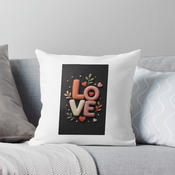 Item preview, Floral LOVE Typography - Cute Flower Heart Design designed and sold by ThilankaDesign.