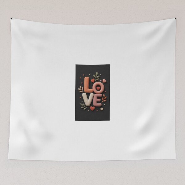 Item preview, Floral LOVE Typography - Cute Flower Heart Design designed and sold by ThilankaDesign.
