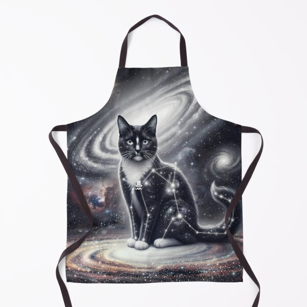 Item preview, Cosmic Tuxedo Cat: Starlight Gentleman & Monochrome Galaxy Guardian designed and sold by SOOstudio73.
