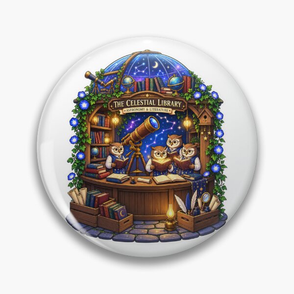 Item preview, The Celestial Library | Owl Astronomers & Magical Books | Fantasy Astronomy designed and sold by MrDev.