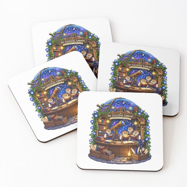 Item preview, The Celestial Library | Owl Astronomers & Magical Books | Fantasy Astronomy designed and sold by MrDev.
