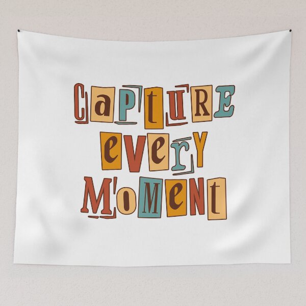 Item preview, Retro Capture Every Moment Typography designed and sold by Fatma Creates.