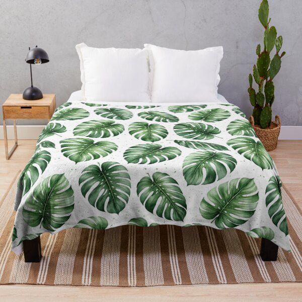 Item preview, Watercolour Monstera Leaves Tropical Pattern designed and sold by EcologicoolShp.