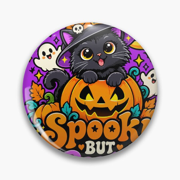Item preview, Spooky But Cute Black Cat Witch – Cute Halloween Design designed and sold by ArtByBoya.