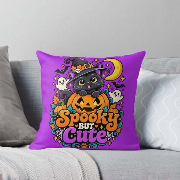 Item preview, Spooky But Cute Black Cat Witch – Cute Halloween Design designed and sold by ArtByBoya.