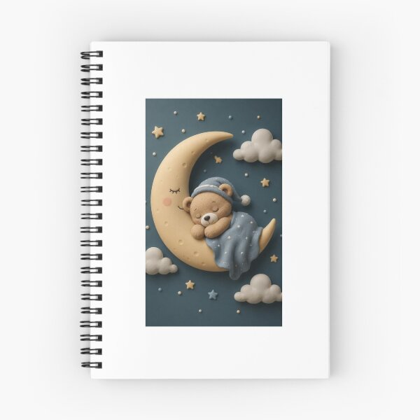 Item preview, Sleepy Teddy Bear on Moon - Cute Night Sky Design designed and sold by ThilankaDesign.