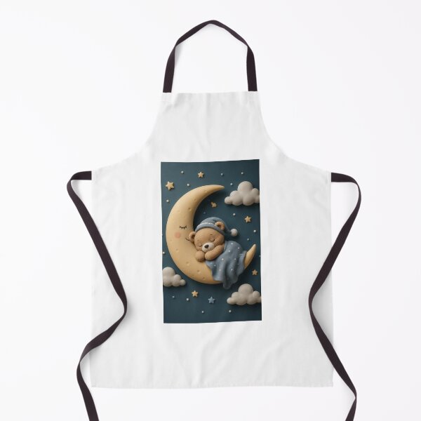 Item preview, Sleepy Teddy Bear on Moon - Cute Night Sky Design designed and sold by ThilankaDesign.