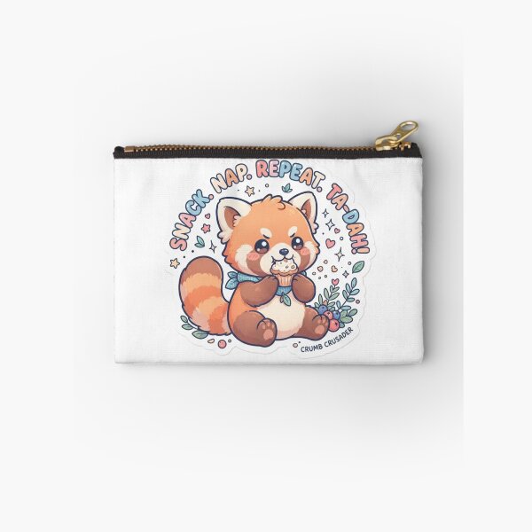 Item preview, Red Panda – Kawaii "Snack Nap Repeat Ta-Dah" Sticker designed and sold by Chipkooo.