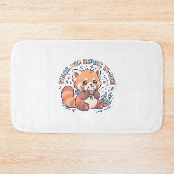 Item preview, Red Panda – Kawaii "Snack Nap Repeat Ta-Dah" Sticker designed and sold by Chipkooo.