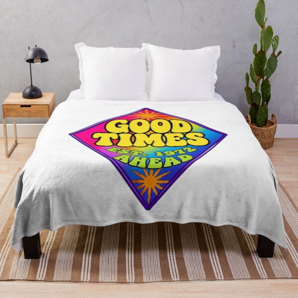 Item preview, Retro Good Times Ahead 1972 Groovy Rainbow designed and sold by FestivityFinds.