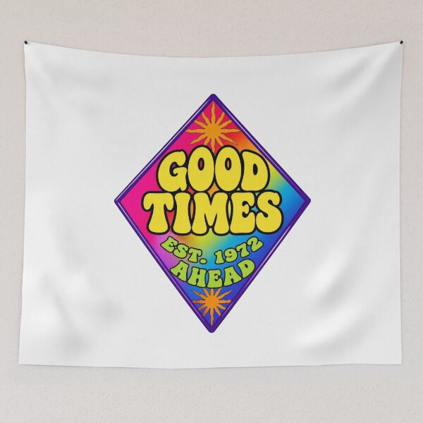 Item preview, Retro Good Times Ahead 1972 Groovy Rainbow  designed and sold by FestivityFinds.