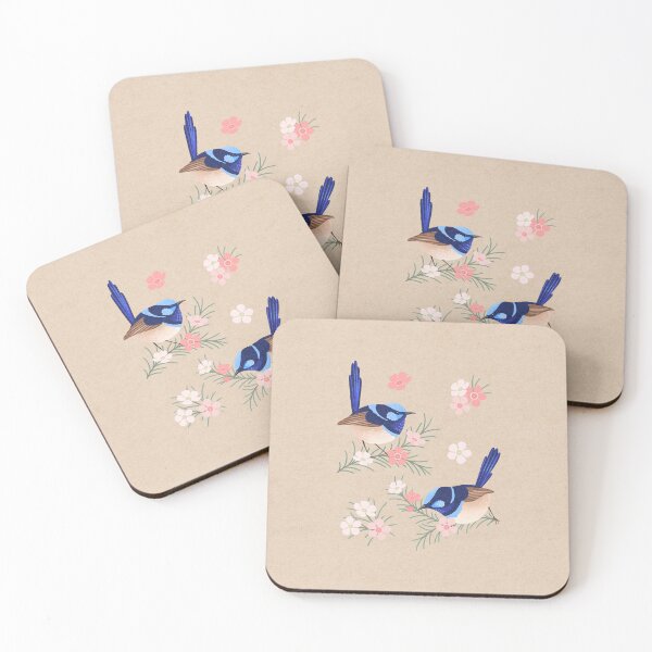Item preview, Fairy Wrens and Geraldton Wax Flower II designed and sold by Caitie-M.