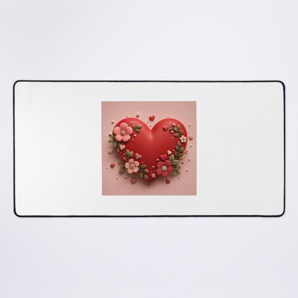 Item preview, Red Floral Heart - Romantic Flower Valentine Design designed and sold by ThilankaDesign.