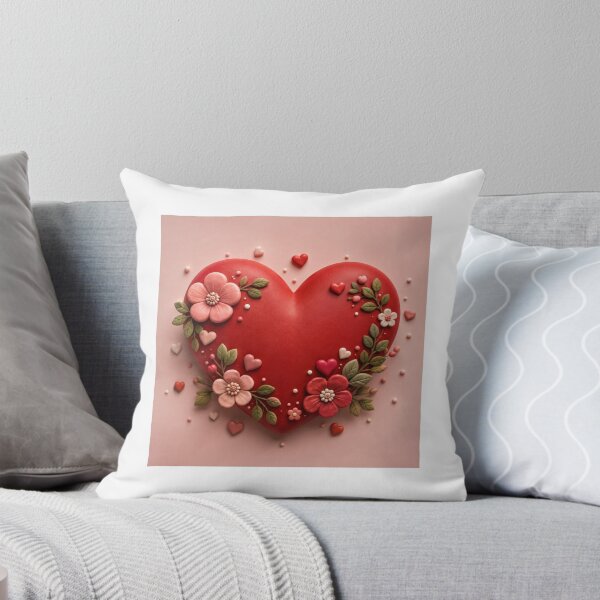 Item preview, Red Floral Heart - Romantic Flower Valentine Design designed and sold by ThilankaDesign.