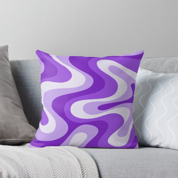 Item preview, Liquid Swirl Retro Abstract in purple tones, Cream, and White designed and sold by Differenceee.