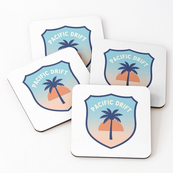 Item preview, Pacific Drift Vintage Palm Tree Sunset Crest Shield designed and sold by FestivityFinds.