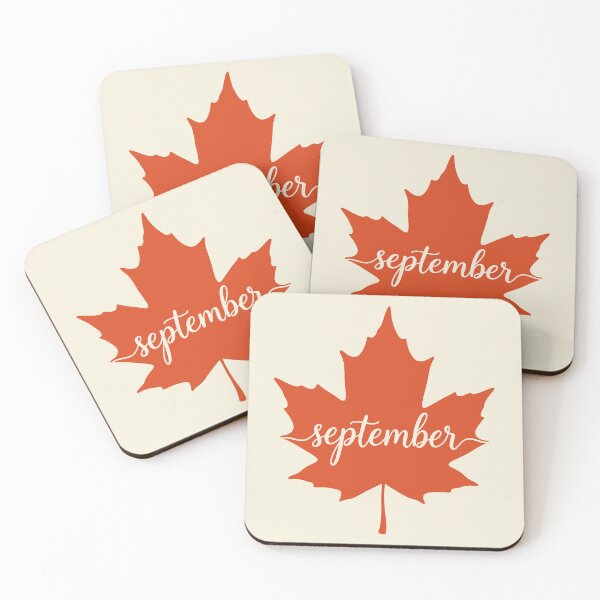 Item preview, September Autumn Maple Leaf Calendar Month designed and sold by LockjowArt.