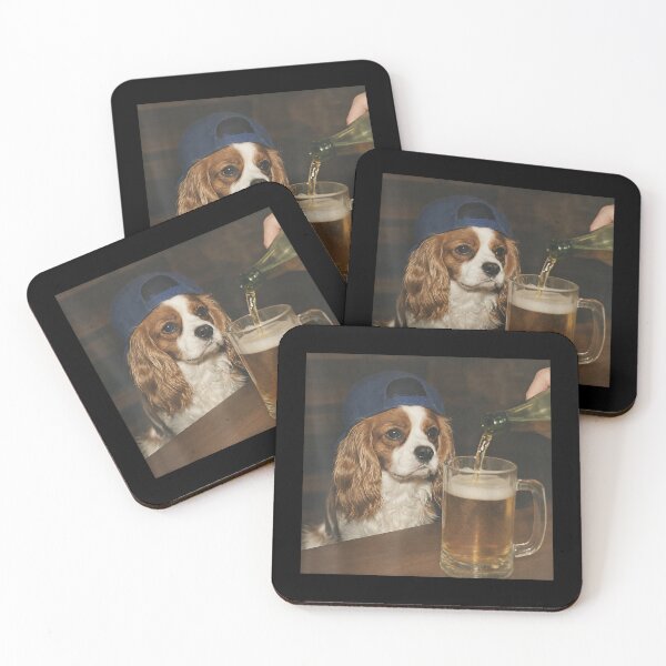 Item preview, Cavalier King Charles Beer Meme Dog designed and sold by goombi-creative.