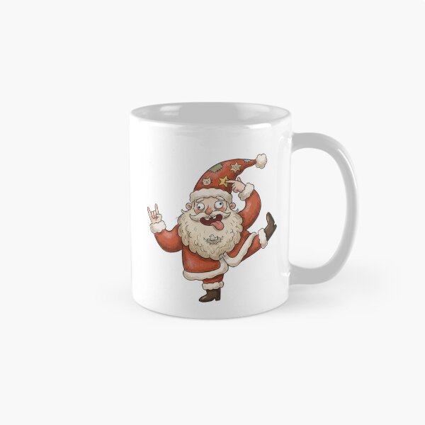 Item preview, Funny Rockstar Santa Claus Christmas Illustration designed and sold by aikdreams.