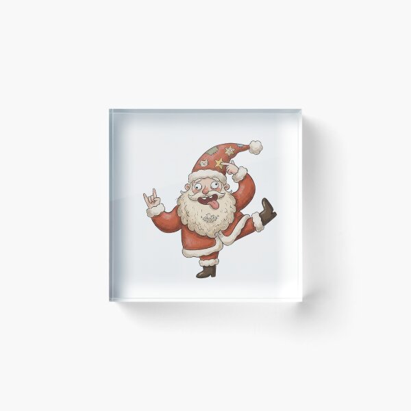 Item preview, Funny Rockstar Santa Claus Christmas Illustration designed and sold by aikdreams.