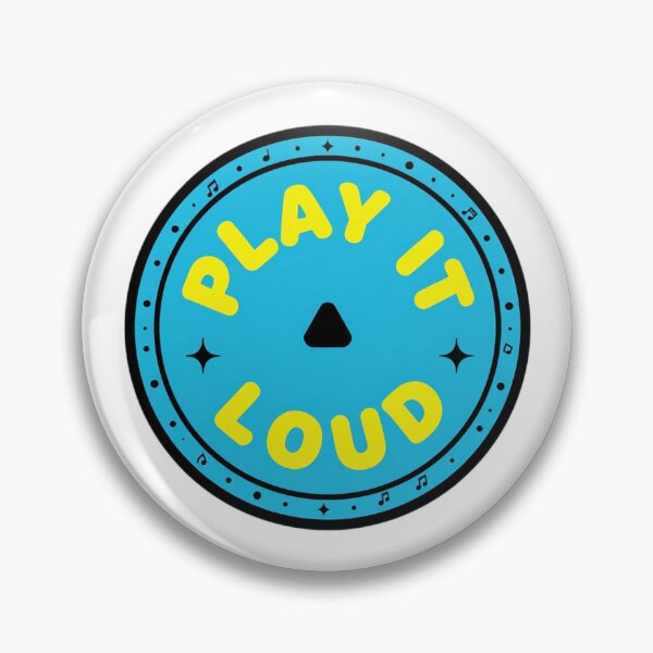 Item preview, Play It Loud Retro Vinyl Record Music Lover Badge designed and sold by FestivityFinds.