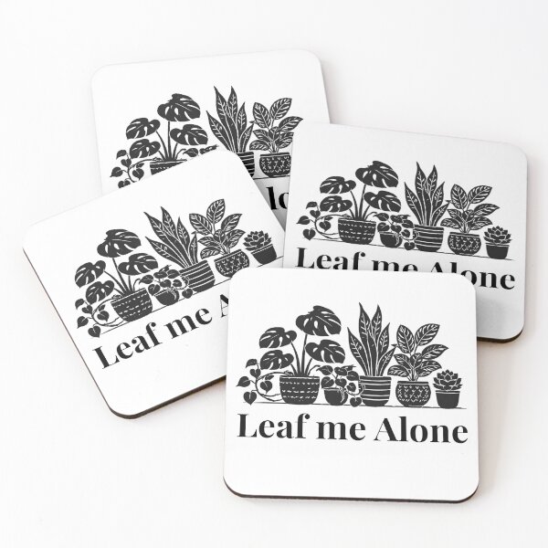 Item preview, Leaf me Alone Houseplant Lover Gift Design Black designed and sold by EcologicoolShp.
