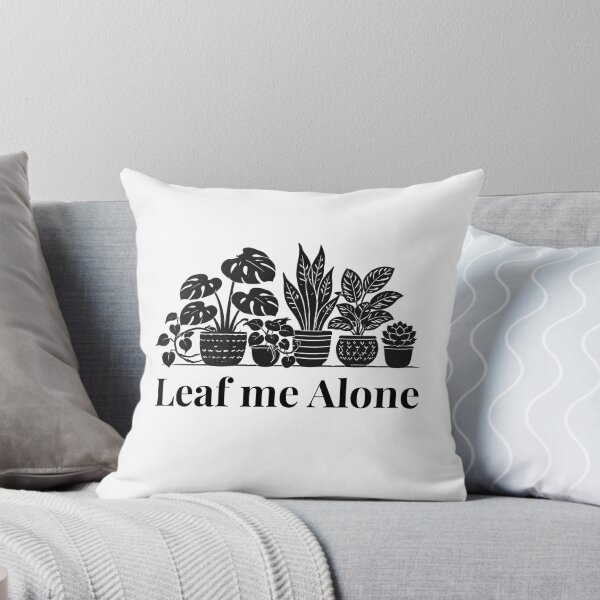 Item preview, Leaf me Alone Houseplant Lover Gift Design Black designed and sold by EcologicoolShp.