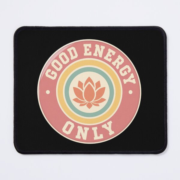 Item preview, Retro Good Energy Only Lotus Flower Aesthetic designed and sold by FestivityFinds.