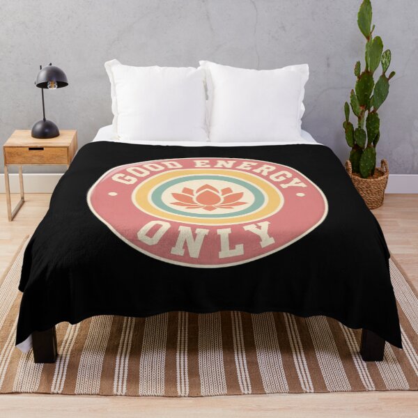 Item preview, Retro Good Energy Only Lotus Flower Aesthetic designed and sold by FestivityFinds.
