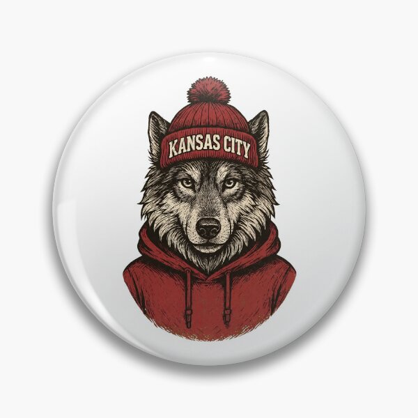 Item preview, Kansas City Wolf Fan Beanie Vintage Sports Illustration designed and sold by SarahLeon77822.