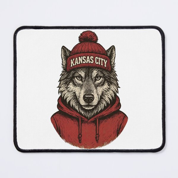 Item preview, Kansas City Wolf Fan Beanie Vintage Sports Illustration designed and sold by SarahLeon77822.