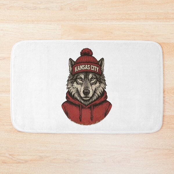 Item preview, Kansas City Wolf Fan Beanie Vintage Sports Illustration designed and sold by SarahLeon77822.