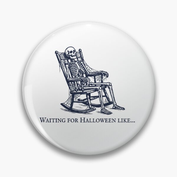 Item preview, Waiting For Halloween Like Skeleton Rocking Chair Dark Humor  designed and sold by AmberlightArt.