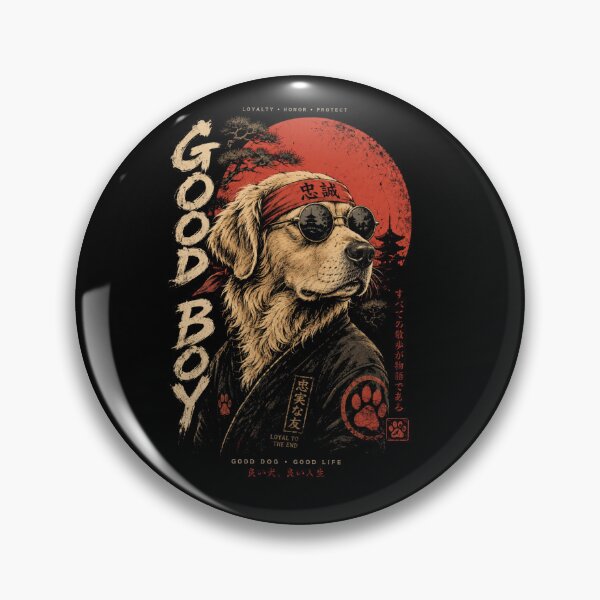 Item preview, Good Boy Samurai - Golden Retriever Warrior designed and sold by GenZFashion000.