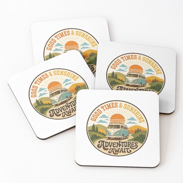 Item preview, Retro Good Times and Sunshine Adventures Await Camper Van designed and sold by FestivityFinds.