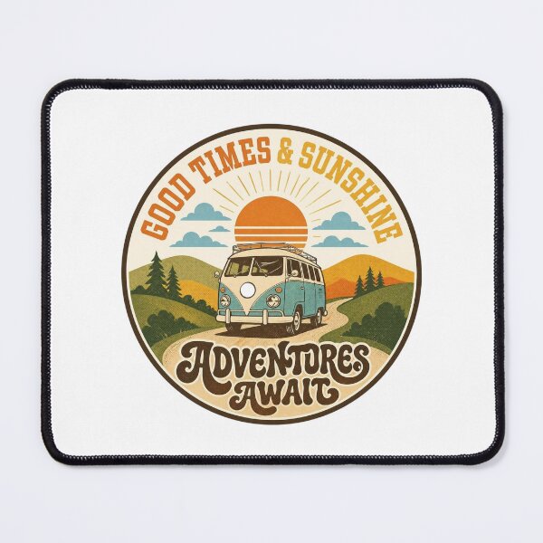 Item preview, Retro Good Times and Sunshine Adventures Await Camper Van designed and sold by FestivityFinds.