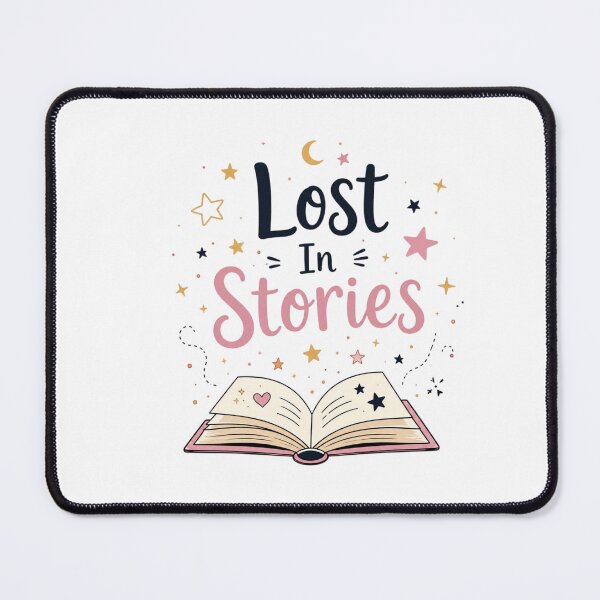 Item preview, Lost In Stories – Cute Open Book & Stars Book Lover Design designed and sold by Sanika arts .