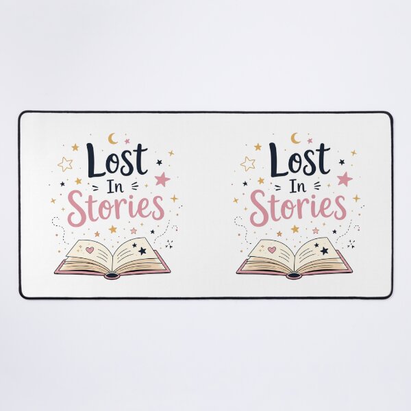 Item preview, Lost In Stories – Cute Open Book & Stars Book Lover Design designed and sold by Sanika arts .